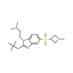 CN(C)CCn1c(CC(C)(C)C)nc2cc(S(=O)(=O)C3CN(C)C3)ccc21 ZINC000299832654