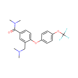 CN(C)Cc1cc(C(=O)N(C)C)ccc1Oc1ccc(OC(F)(F)F)cc1 ZINC000040424889