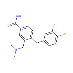 CN(C)Cc1cc(C(N)=O)ccc1Cc1ccc(Cl)c(Cl)c1 ZINC000040933690