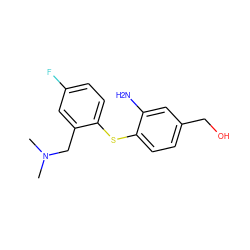 CN(C)Cc1cc(F)ccc1Sc1ccc(CO)cc1N ZINC000028966137