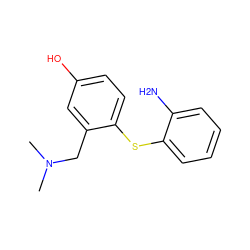 CN(C)Cc1cc(O)ccc1Sc1ccccc1N ZINC000028870458