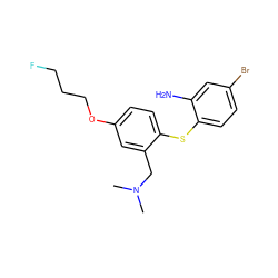 CN(C)Cc1cc(OCCCF)ccc1Sc1ccc(Br)cc1N ZINC000028870439