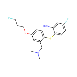 CN(C)Cc1cc(OCCCF)ccc1Sc1ccc(F)cc1N ZINC000028870435