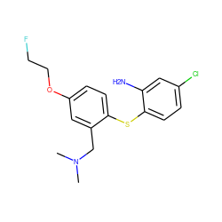 CN(C)Cc1cc(OCCF)ccc1Sc1ccc(Cl)cc1N ZINC000028870424