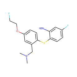 CN(C)Cc1cc(OCCF)ccc1Sc1ccc(F)cc1N ZINC000028870420