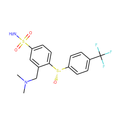 CN(C)Cc1cc(S(N)(=O)=O)ccc1[S@@+]([O-])c1ccc(C(F)(F)F)cc1 ZINC000040935891