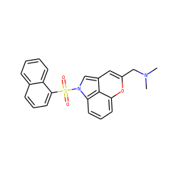 CN(C)Cc1cc2cn(S(=O)(=O)c3cccc4ccccc34)c3cccc(o1)c23 ZINC001772586439