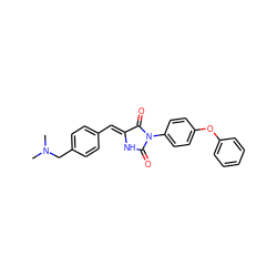 CN(C)Cc1ccc(/C=C2\NC(=O)N(c3ccc(Oc4ccccc4)cc3)C2=O)cc1 ZINC000028899238