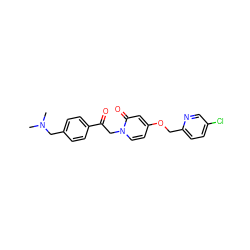CN(C)Cc1ccc(C(=O)Cn2ccc(OCc3ccc(Cl)cn3)cc2=O)cc1 ZINC000146122339