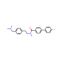 CN(C)Cc1ccc(CCN(C)C(=O)c2ccc(-c3ccc(F)cc3)cc2)cc1 ZINC000028649154