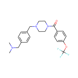 CN(C)Cc1ccc(CN2CCN(C(=O)c3ccc(OC(F)(F)F)cc3)CC2)cc1 ZINC000040938244