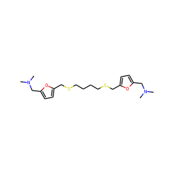 CN(C)Cc1ccc(CSCCCCSCc2ccc(CN(C)C)o2)o1 ZINC000013452564