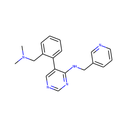 CN(C)Cc1ccccc1-c1cncnc1NCc1cccnc1 ZINC000004258462