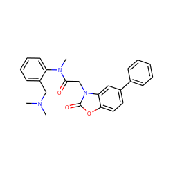 CN(C)Cc1ccccc1N(C)C(=O)Cn1c(=O)oc2ccc(-c3ccccc3)cc21 ZINC000084741498