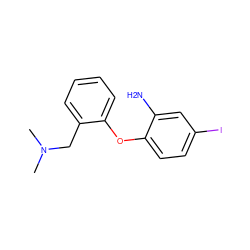 CN(C)Cc1ccccc1Oc1ccc(I)cc1N ZINC000013584118