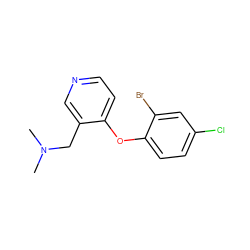 CN(C)Cc1cnccc1Oc1ccc(Cl)cc1Br ZINC000029046204