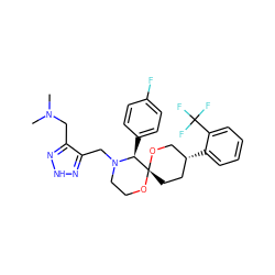 CN(C)Cc1n[nH]nc1CN1CCO[C@]2(CC[C@@H](c3ccccc3C(F)(F)F)CO2)[C@@H]1c1ccc(F)cc1 ZINC000026570098