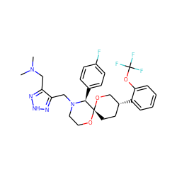 CN(C)Cc1n[nH]nc1CN1CCO[C@]2(CC[C@@H](c3ccccc3OC(F)(F)F)CO2)[C@@H]1c1ccc(F)cc1 ZINC000026567122