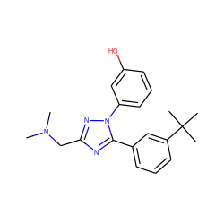 CN(C)Cc1nc(-c2cccc(C(C)(C)C)c2)n(-c2cccc(O)c2)n1 ZINC000045387588