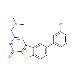 CN(C)Cc1nc2c(sc3ccc(-c4cccc(O)c4)cc32)c(=O)[nH]1 ZINC000045319509