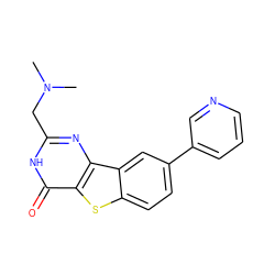 CN(C)Cc1nc2c(sc3ccc(-c4cccnc4)cc32)c(=O)[nH]1 ZINC000045289455