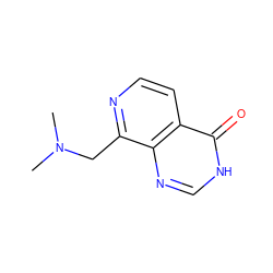 CN(C)Cc1nccc2c(=O)[nH]cnc12 ZINC000653740441