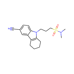 CN(C)S(=O)(=O)CCCn1c2c(c3cc(C#N)ccc31)CCCC2 ZINC000095573883