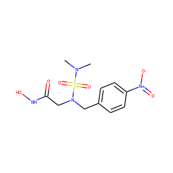 CN(C)S(=O)(=O)N(CC(=O)NO)Cc1ccc([N+](=O)[O-])cc1 ZINC000013808248