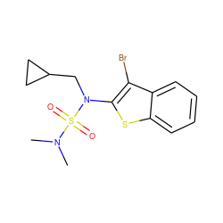 CN(C)S(=O)(=O)N(CC1CC1)c1sc2ccccc2c1Br ZINC000115235278