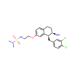 CN(C)S(=O)(=O)NCCOc1ccc2c(c1)[C@H](Cc1ccc(Cl)c(Cl)c1)[C@H](N)CC2 ZINC000143034382