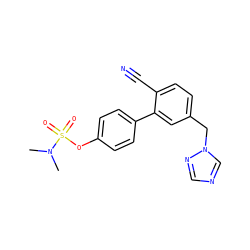 CN(C)S(=O)(=O)Oc1ccc(-c2cc(Cn3cncn3)ccc2C#N)cc1 ZINC000045365427