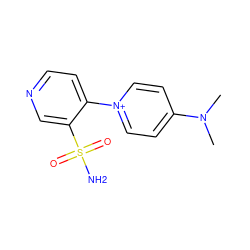 CN(C)c1cc[n+](-c2ccncc2S(N)(=O)=O)cc1 ZINC000072104702