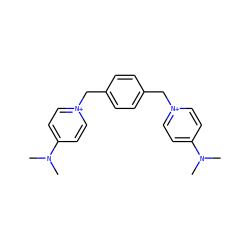 CN(C)c1cc[n+](Cc2ccc(C[n+]3ccc(N(C)C)cc3)cc2)cc1 ZINC000071341842