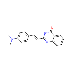 CN(C)c1ccc(/C=C/c2nc3ccccc3c(=O)[nH]2)cc1 ZINC000013148669