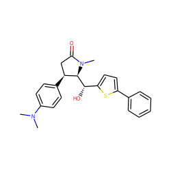 CN(C)c1ccc([C@H]2CC(=O)N(C)[C@H]2[C@@H](O)c2ccc(-c3ccccc3)s2)cc1 ZINC000028468743