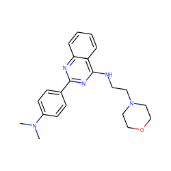 CN(C)c1ccc(-c2nc(NCCN3CCOCC3)c3ccccc3n2)cc1 ZINC000033362332