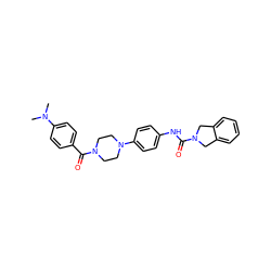 CN(C)c1ccc(C(=O)N2CCN(c3ccc(NC(=O)N4Cc5ccccc5C4)cc3)CC2)cc1 ZINC000167512741