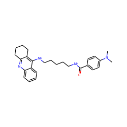 CN(C)c1ccc(C(=O)NCCCCCNc2c3c(nc4ccccc24)CCCC3)cc1 ZINC000473096790