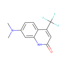 CN(C)c1ccc2c(C(F)(F)F)cc(=O)[nH]c2c1 ZINC000006666896