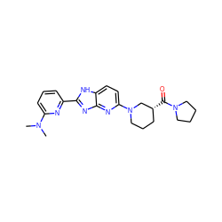 CN(C)c1cccc(-c2nc3nc(N4CCC[C@@H](C(=O)N5CCCC5)C4)ccc3[nH]2)n1 ZINC001772608772