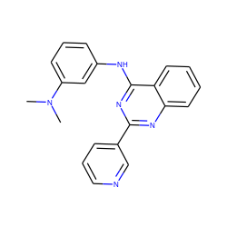 CN(C)c1cccc(Nc2nc(-c3cccnc3)nc3ccccc23)c1 ZINC001772629035