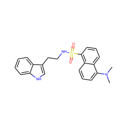 CN(C)c1cccc2c(S(=O)(=O)NCCc3c[nH]c4ccccc34)cccc12 ZINC000004517568