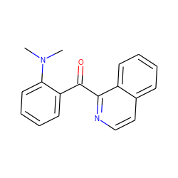 CN(C)c1ccccc1C(=O)c1nccc2ccccc12 ZINC000043015882