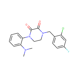 CN(C)c1ccccc1N1CCN(Cc2ccc(F)cc2Cl)C(=O)C1=O ZINC000068247218