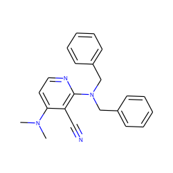 CN(C)c1ccnc(N(Cc2ccccc2)Cc2ccccc2)c1C#N ZINC000035334613