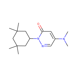 CN(C)c1cnn(C2CC(C)(C)CC(C)(C)C2)c(=O)c1 ZINC000118633573