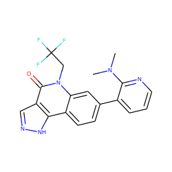 CN(C)c1ncccc1-c1ccc2c3[nH]ncc3c(=O)n(CC(F)(F)F)c2c1 ZINC000205063551