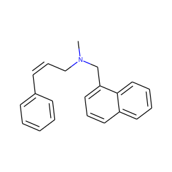 CN(C/C=C\c1ccccc1)Cc1cccc2ccccc12 ZINC000007997897