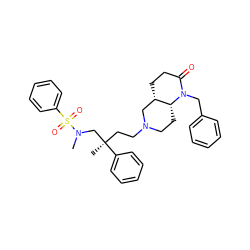 CN(C[C@@](C)(CCN1CC[C@@H]2[C@@H](CCC(=O)N2Cc2ccccc2)C1)c1ccccc1)S(=O)(=O)c1ccccc1 ZINC000028122913