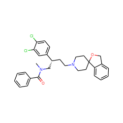 CN(C[C@@H](CCN1CCC2(CC1)OCc1ccccc12)c1ccc(Cl)c(Cl)c1)C(=O)c1ccccc1 ZINC000001543379